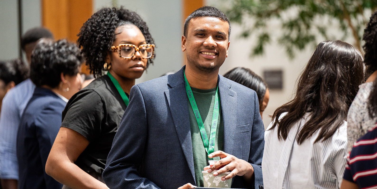 Group of diverse law students at in-person event