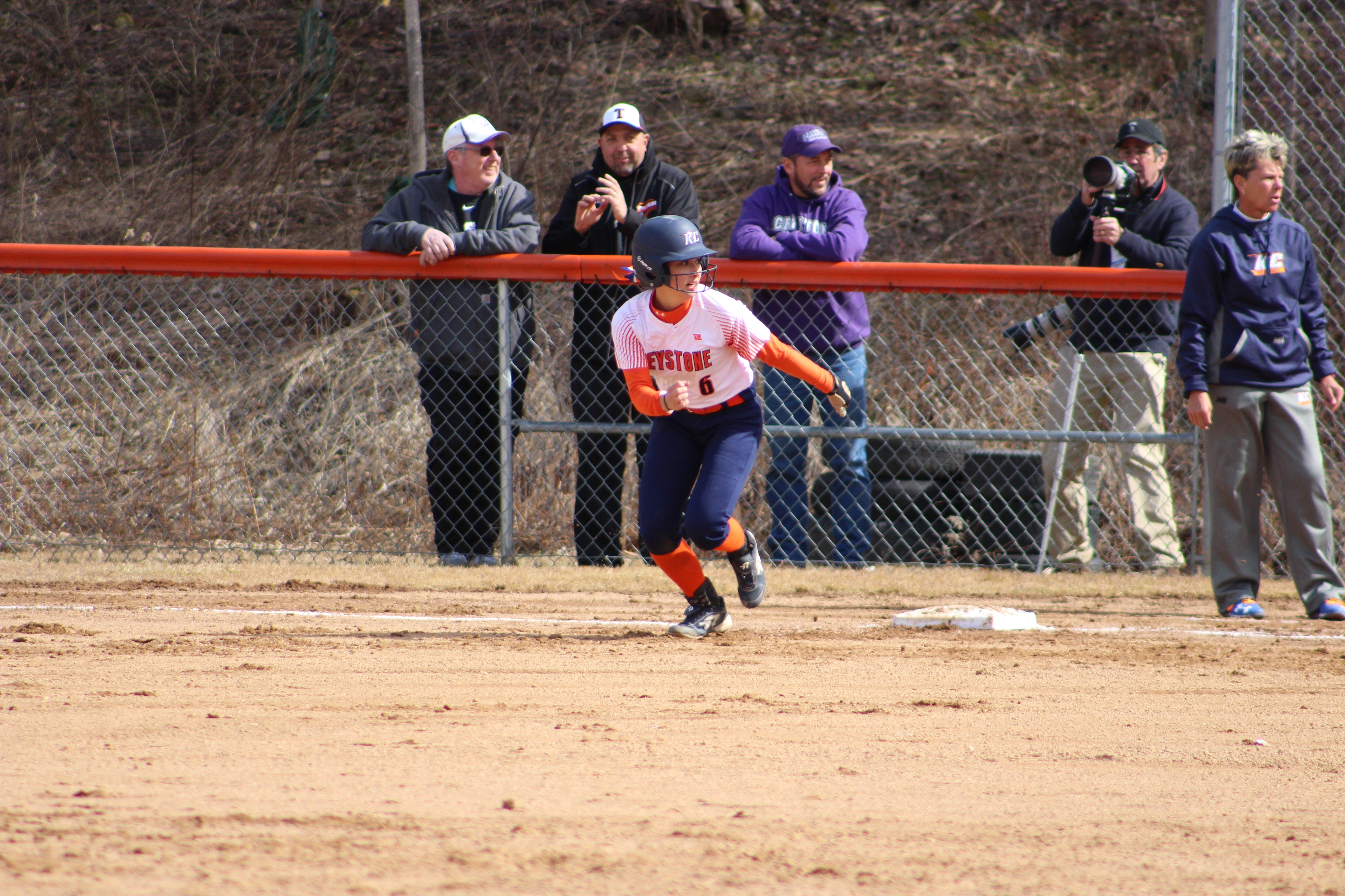 Alexus playing softball