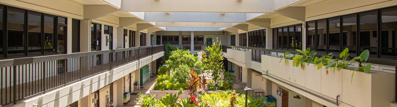 Picture of interior courtyard of the law school