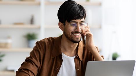 Student at laptop