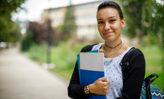 Law student smiling