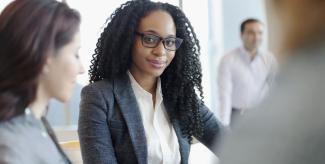 Law student smiling at camera